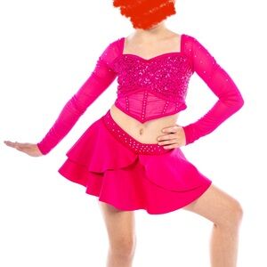 Weissman jazz tap costume Vibrant Pink Mc